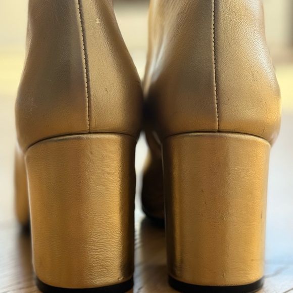 ANINE BING Jane ankle Boots   Gold and Metallic. Block heel. Zipper sides - Picture 2 of 6